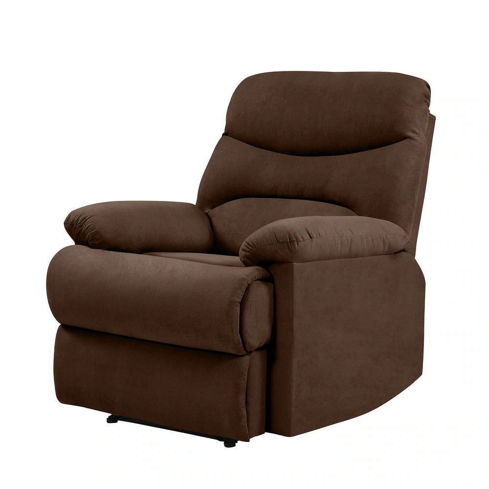 Lounger Wall Hugger Microfiber Recliner - Dark Brown