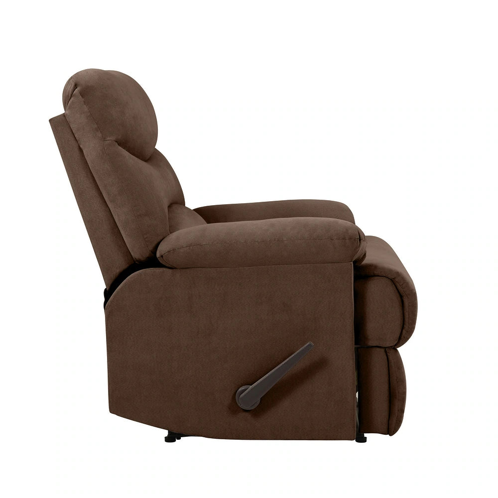 Lounger Wall Hugger Microfiber Recliner - Dark Brown