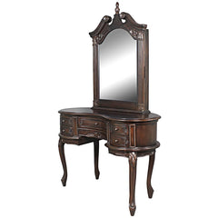 Xantorq  Anne Vanity and Mirror Set - Wooden Bazar