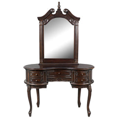 Xantorq  Anne Vanity and Mirror Set - Wooden Bazar