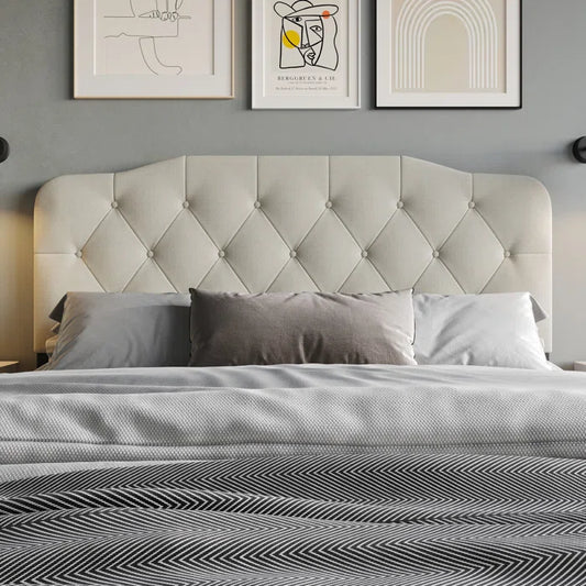 Nipunz Upholstered Headboard - Wooden bazar