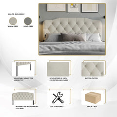 Nipunz Upholstered Headboard - Wooden bazar