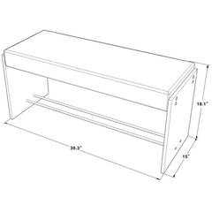 Lorsenter Polyester Blend Upholstered Bench - Wooden Bazar