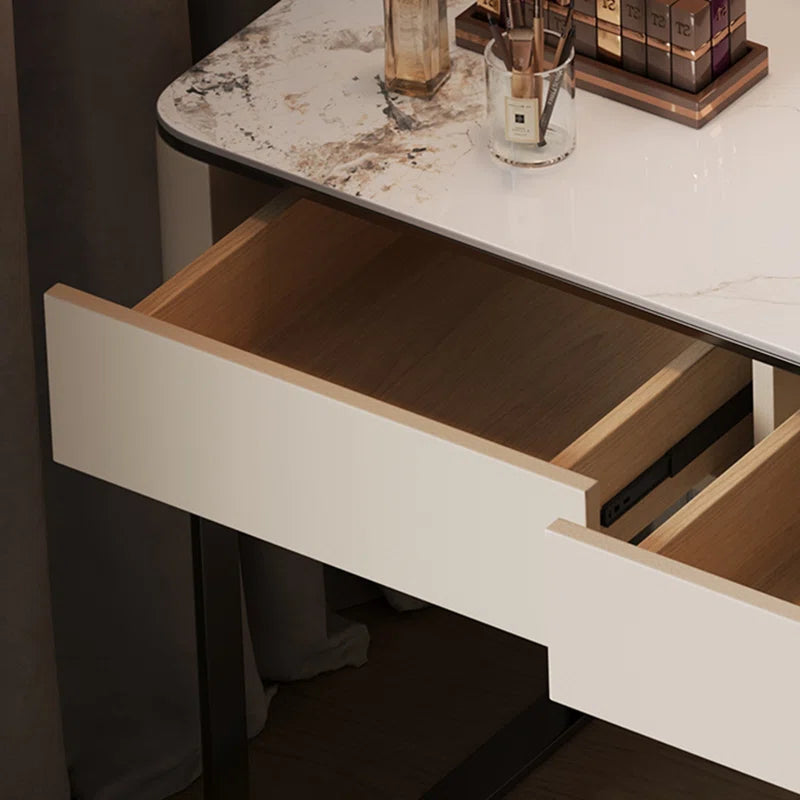 3-Piece Makeup Vanity with Mirror and Stool,Storage Dressing Table