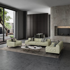 Rashandz 3 - Piece Leather Living Room Set luxury Sofa Set