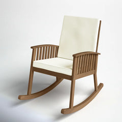 Jikssor Rocking Chair with Cushions - Wooden Bazar