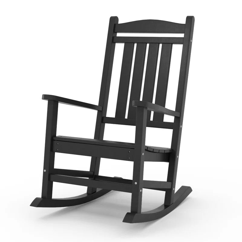 Balistino Reather Estate Outdoor Rocking Chair - Wooden Bazar