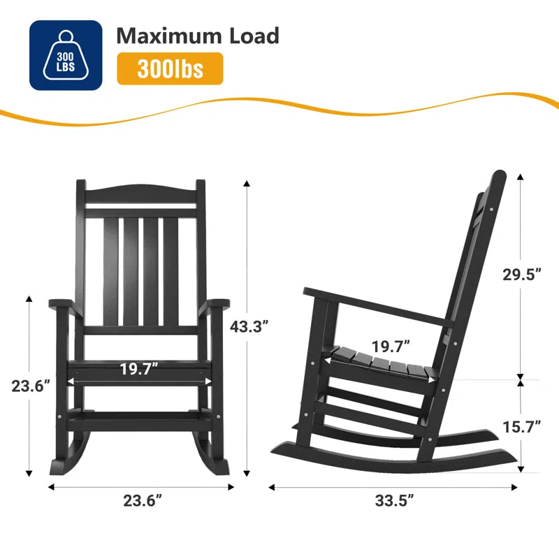 Balistino Reather Estate Outdoor Rocking Chair - Wooden Bazar