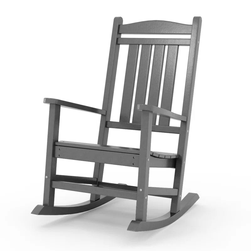 Balistino Reather Estate Outdoor Rocking Chair - Wooden Bazar