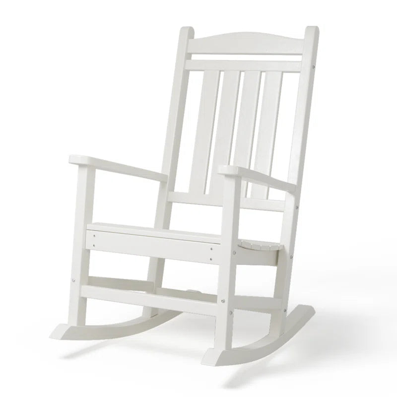 Balistino Reather Estate Outdoor Rocking Chair - Wooden Bazar