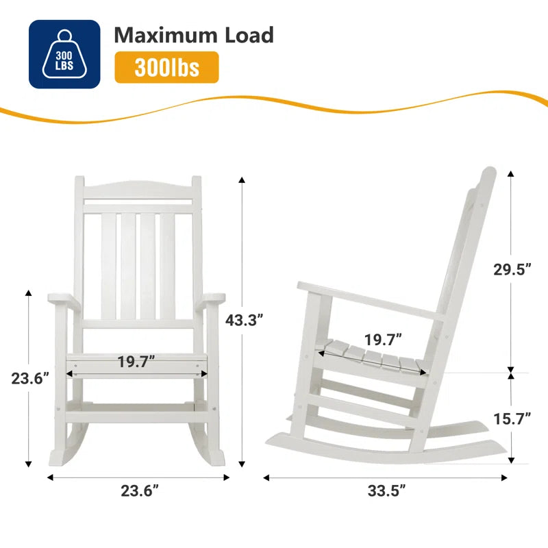 Balistino Reather Estate Outdoor Rocking Chair - Wooden Bazar