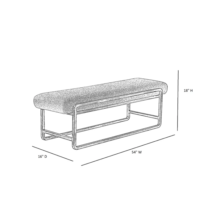 Shantanus Boucle Bench - Wooden Bazar