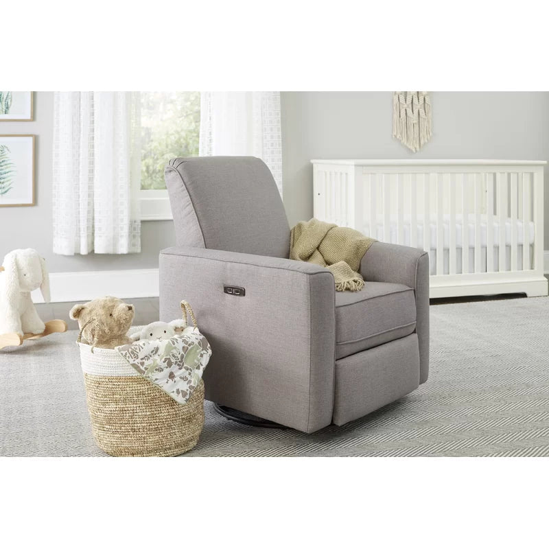 Reclining Swivel Rocking Chair with Plush Upholstered Seat