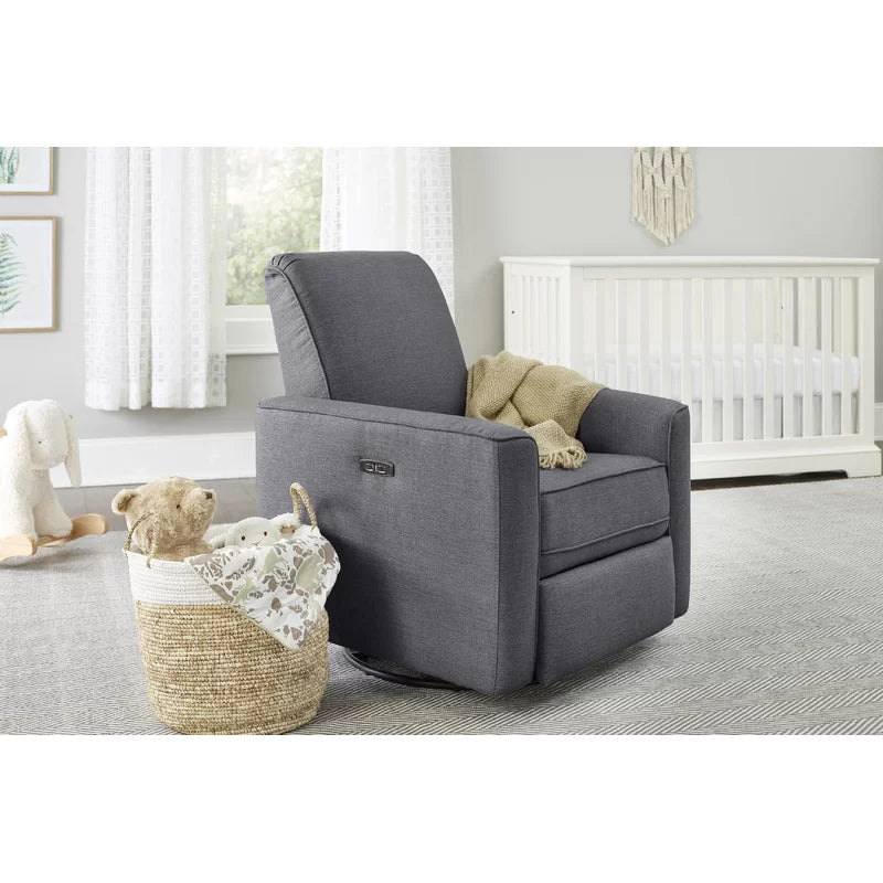 Reclining Swivel Rocking Chair with Plush Upholstered Seat