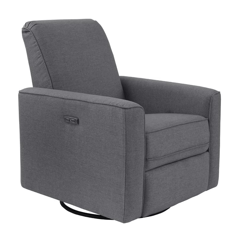 Reclining Swivel Rocking Chair with Plush Upholstered Seat