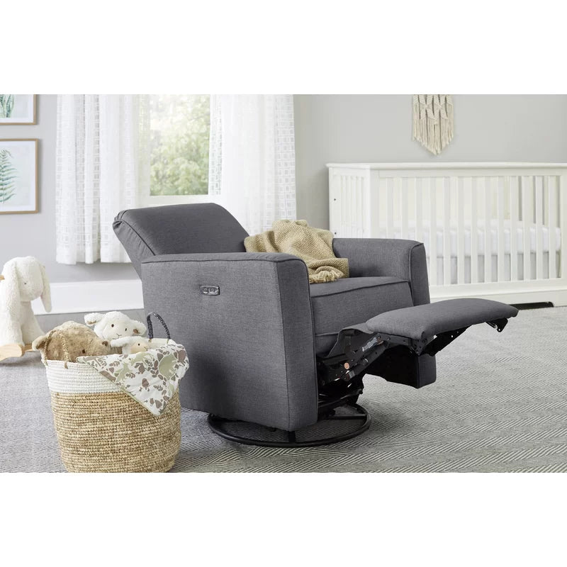 Reclining Swivel Rocking Chair with Plush Upholstered Seat