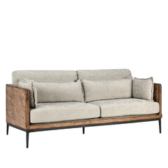 Modern 2-Seater Sofa with Kiln-Dried Hardwood Frame