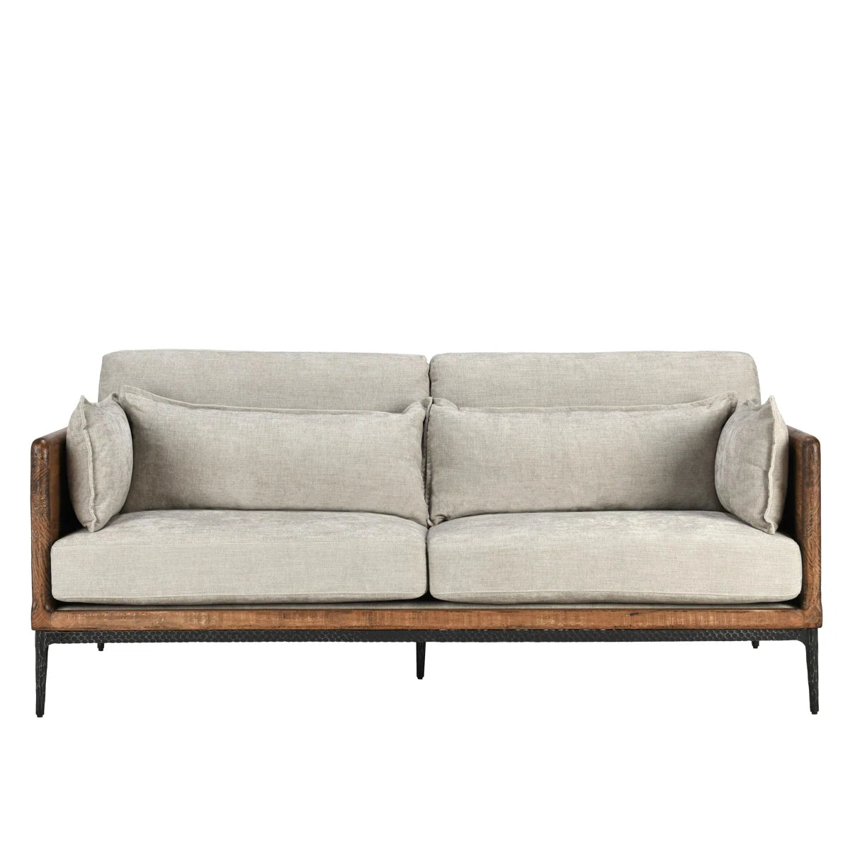 Modern 2-Seater Sofa with Kiln-Dried Hardwood Frame