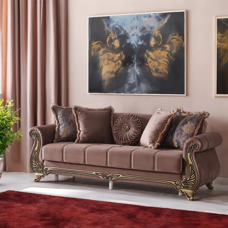Rezanaz 4 - Piece Velvet Living Room Luxury Sofa Set