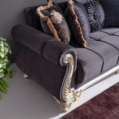 Rezanaz 4 - Piece Velvet Living Room Luxury Sofa Set