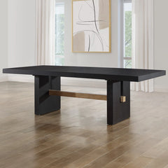 Extendable Oak Trestle Wood Dining Table - Wooden Bazar