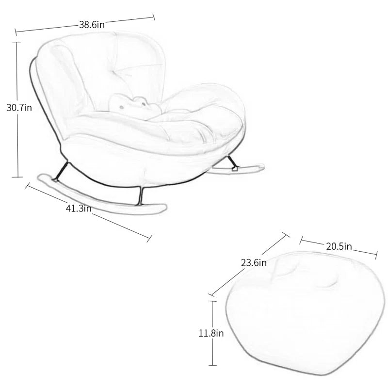 Xaaster Modern Sitting Rocking Chair - Wooden Bazar