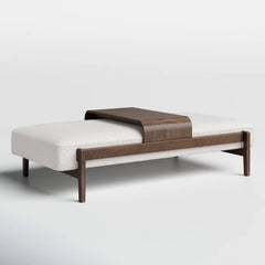 Mazextered Polyester Blend Upholstered Bench - Wooden Bazar