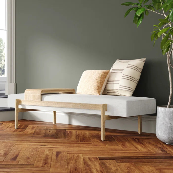 Basker Upholstered Bench - Wooden Bazar