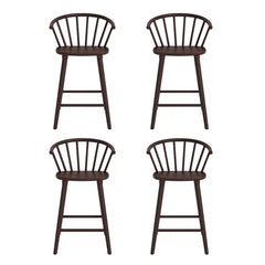 Rosamariae Swivel Solid Wood Counter and bar Stool (Set of 4)