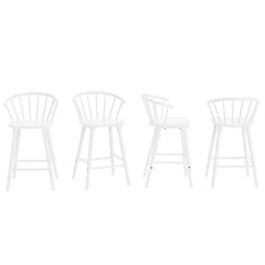 Rosamariae Swivel Solid Wood Counter and bar Stool (Set of 4)