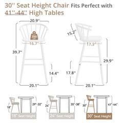 Rosamariae Swivel Solid Wood Counter and bar Stool (Set of 4)