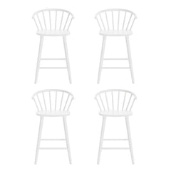 Rosamariae Swivel Solid Wood Counter and bar Stool (Set of 4)