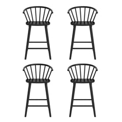 Rosamariae Swivel Solid Wood Counter and bar Stool (Set of 4)