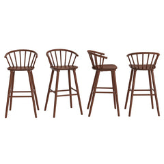 Rosamariae Swivel Solid Wood Counter and bar Stool (Set of 4)