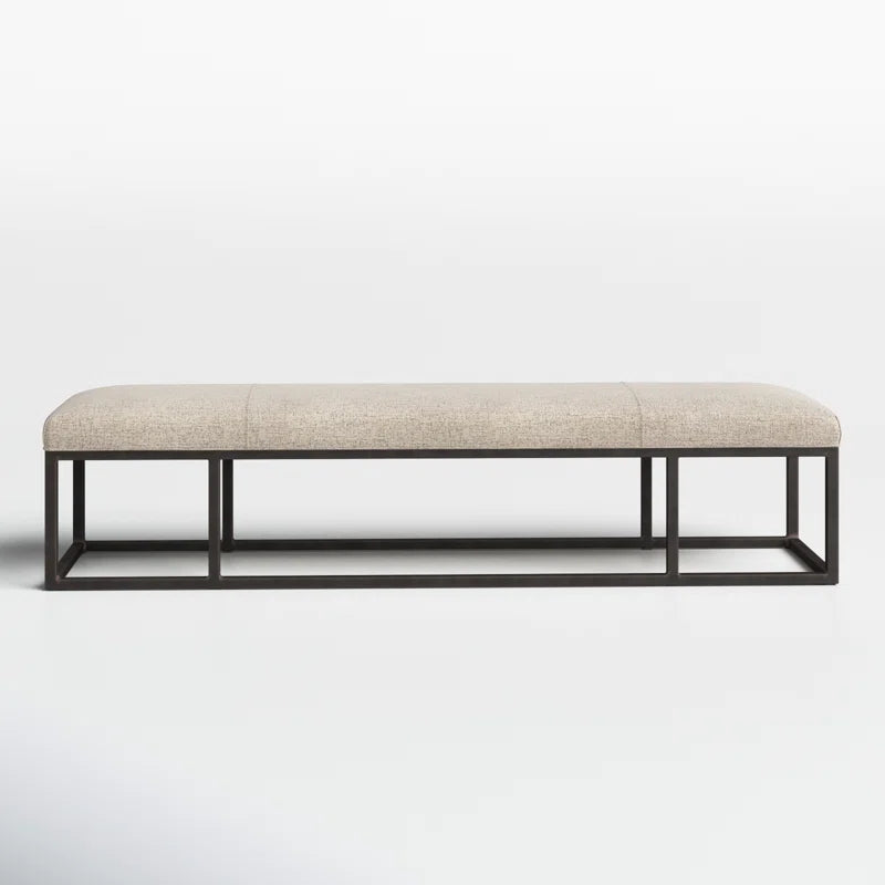 Sanper Polyester Upholstered Bench - Wooden Bazar