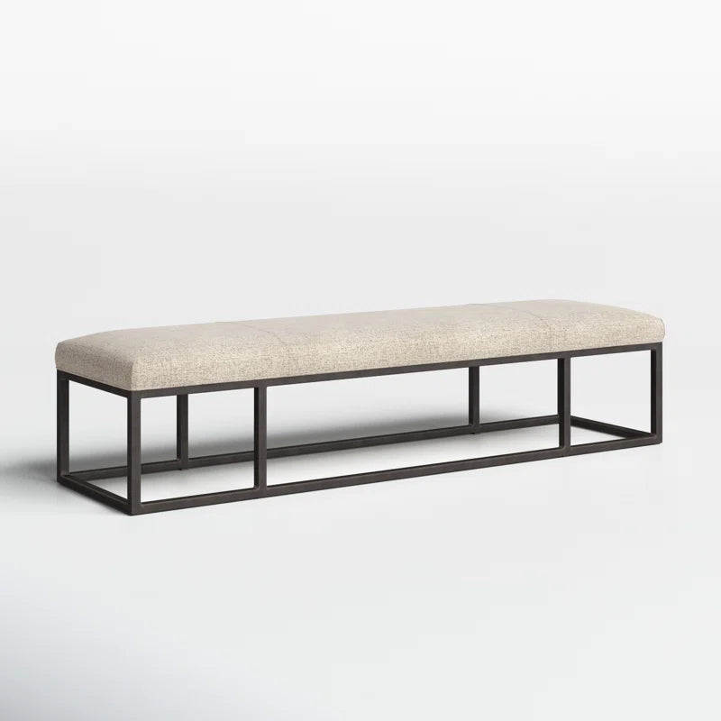 Sanper Polyester Upholstered Bench - Wooden Bazar