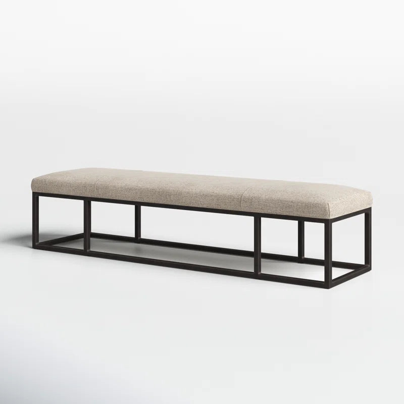 Sanper Polyester Upholstered Bench - Wooden Bazar