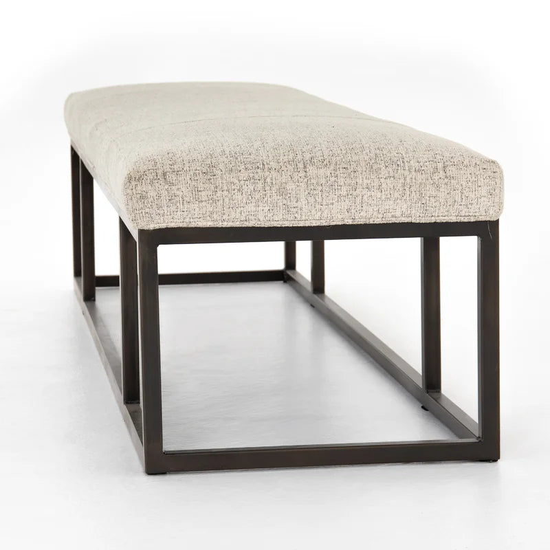 Sanper Polyester Upholstered Bench - Wooden Bazar