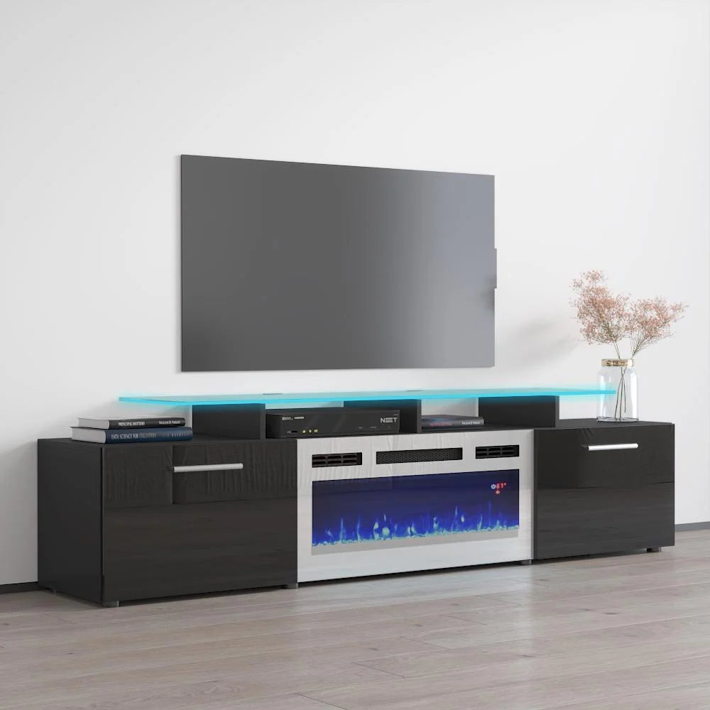 Ciat Electric Fireplace Modern TV Stand - Wooden Bazar