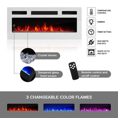 Ciat Electric Fireplace Modern TV Stand - Wooden Bazar