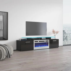 Ciat Electric Fireplace Modern TV Stand - Wooden Bazar