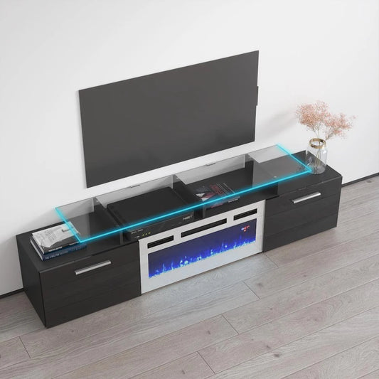 Ciat Electric Fireplace Modern TV Stand - Wooden Bazar