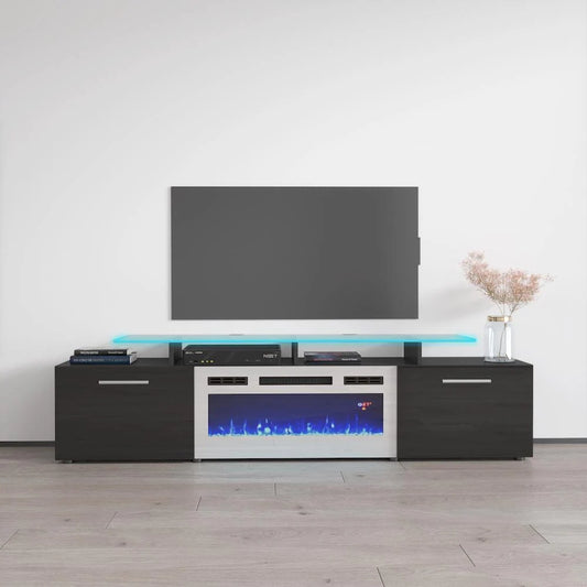 Ciat Electric Fireplace Modern TV Stand - Wooden Bazar