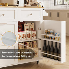 Perfect Kitchen Cabinet With Locking Wheels, Spice & Tower Rack
