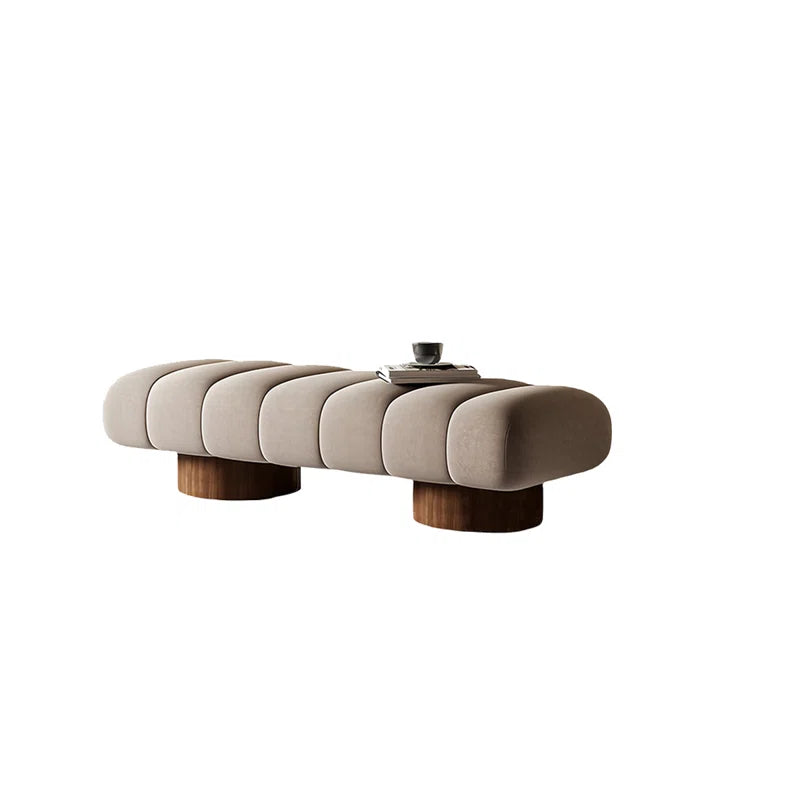 Xalent Fabric Upholstered Bench - Wooden Bazar