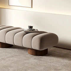 Xalent Fabric Upholstered Bench - Wooden Bazar