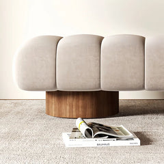 Xalent Fabric Upholstered Bench - Wooden Bazar