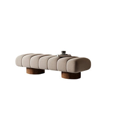 Vazeren Fabric Upholstered Bench - Wooden Bazar