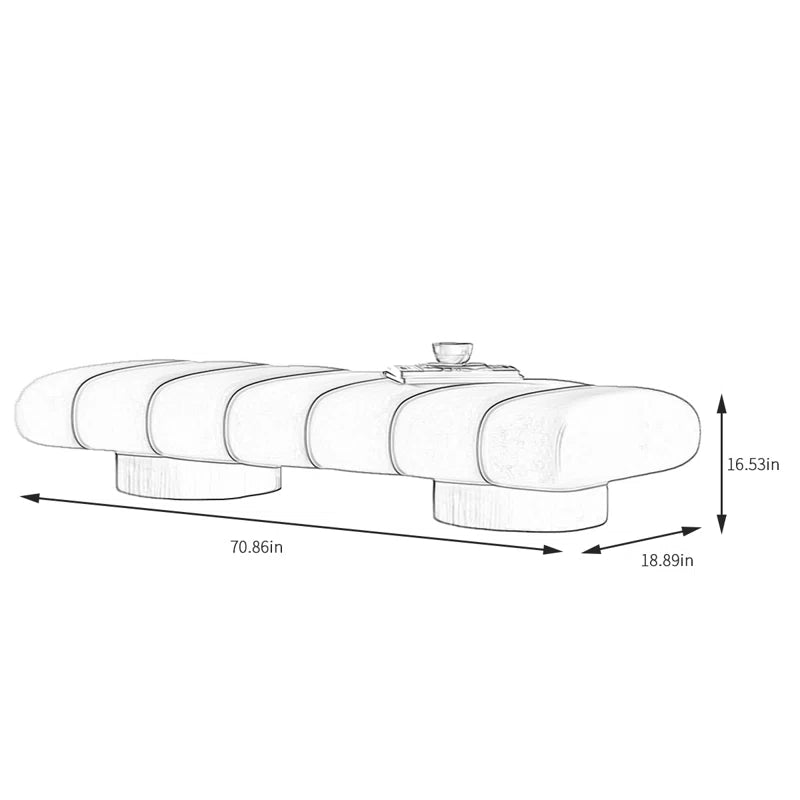 Vazeren Fabric Upholstered Bench - Wooden Bazar