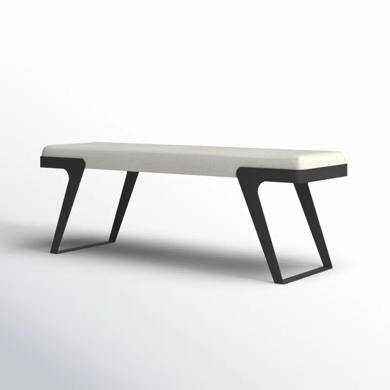 Namister Fabric Upholstered Bench - Wooden Bazar